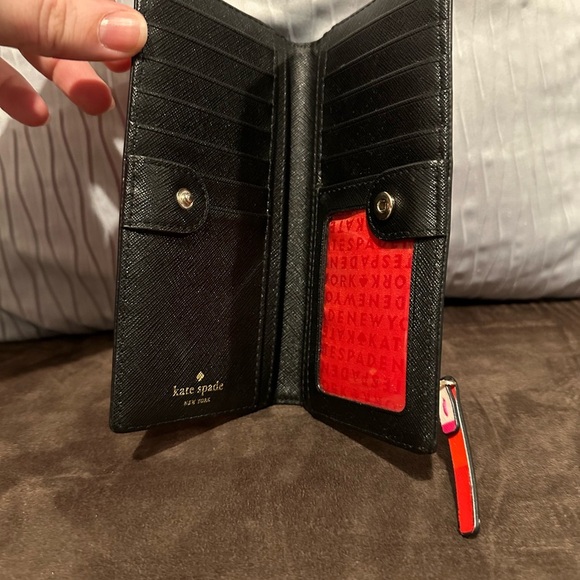 Kate Spade Red, Pink, and White Women's Bifold Wallet - Picture 5 of 6